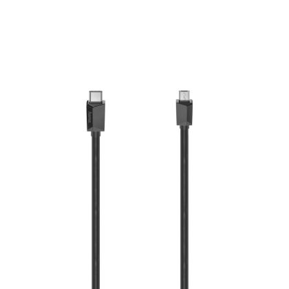 Hama USB-C Cable, USB 2.0, USB-C Plug – Micro-USB Plug, 480 Mbit/s, 0.75m