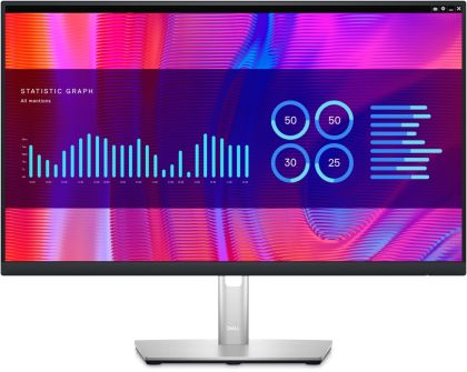 Монитор Dell P2423DE, 23.8" Wide LED AG IPS Panel, 5ms, 1000:1, 300 cd/m2, 2560x1440, 99% Srgb, HDMI, DP, USB-C hub, USB 3.2 Gen 1, RJ-45, ComfortView, Height, Pivot, Swivel, Tilt, Black