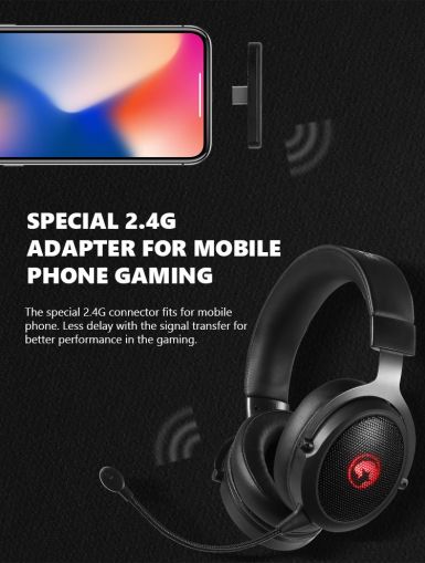 Marvo безжични геймърски слушалки Gaming Headphones HG9088W - Bluetooth, 2.4G