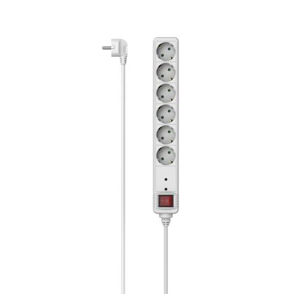 Power Strip, 6-Way, Overvoltage Protection, HAMA-223155