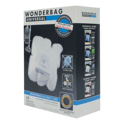 Торбичка за прахосмукачка Rowenta WB484740, WonderBag Endura, Vacuum Bags, Allergy Care set of 4bags (universal), 5-layered, Universal, Textile