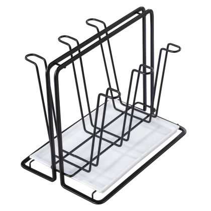 Drainer Rack with Bottle Holder for up to 6 Bottles, HAMA-111459