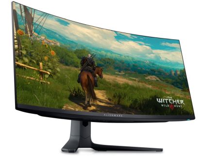 Monitor Dell Alienware AW3423DWF, 34" CURVED QD-OLED GAMING LED 21:9 AR, 0.1ms GtG, WQHD (3440x1440), 165Hz, 1000:1, 250 cd/m2, AMD FreeSync Premium, HDR 400, 99.3% DCI-P3 ,HDMI, DP, USB 3.2 Hub, PIP, PBP, ComfortView, Height Adjustable, Swivel, Tilt, Bla