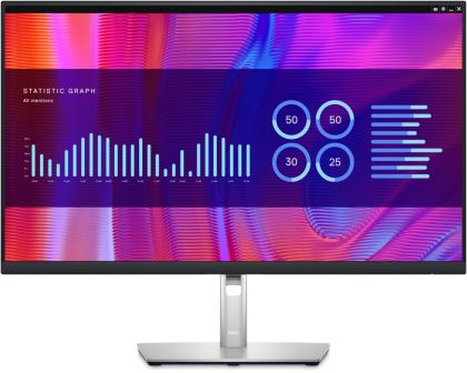 Монитор Dell P2723DE, 27" Wide LED AG IPS Panel, 5ms, 1000:1, 350 cd/m2, 2560x1440, 99% Srgb, HDMI, DP, USB-C hub, USB 3.2 Gen, RJ45, ComfortView, Height, Pivot, Swivel, tilt, Black