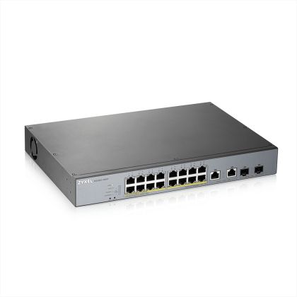 Switch ZyXEL GS1350-18HP, 18 Port managed CCTV PoE switch, long range, 250W