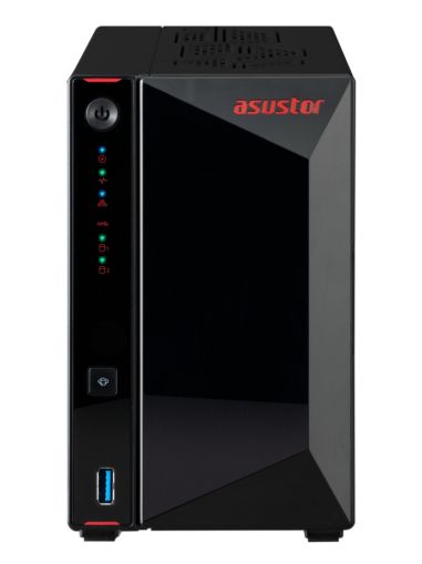 Stocare de rețea Asustor Nimbustor AS5402T, 2 Bay NAS, procesor Quad-Core 2,0 GHz, porturi duale de 2,5 GbE, 4 GB SO-DIMM DDR4 (max. 16 GB), patru sloturi SSD M.2 (fără disc), 3x USB 3.2 Gen 1 tip A , WOW (Wake on WAN), WOL, System Sleep Mode, criptare ha