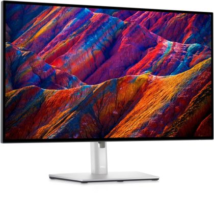 Monitor Dell U2723QE, 27" IPS Anti-Glare, UltraSharp InfinityEdge, 5ms, 2000:1, 400 cd/m2, 4K 3840x2160, 100% sRGB, HDMI, DisplayPort, USB 3.2 Gen 2/USB-C hub, RJ45, ComfortView Plus , Height Adjustable, Pivot, Swivel, Tilt, PiP, PbP, Grey