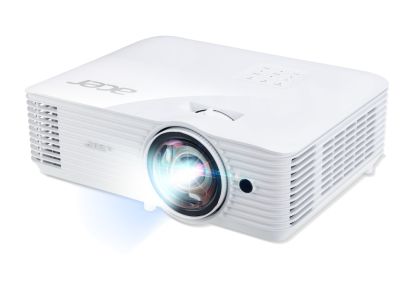 Proiector multimedia Acer Projector S1286H, DLP, Short Throw, XGA (1024x768), 3500 ANSI Lumeni, 20000:1, 3D, HDMI, VGA, RCA, Intrare audio, Ieșire audio, Ieșire VGA, Ieșire DC (5V/1A, USB- A), Difuzor 16W, Bluelight Shield, 3,1 kg, Alb