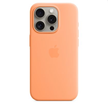 Apple iPhone 15 Pro Silicone Case with MagSafe - Orange Sorbet