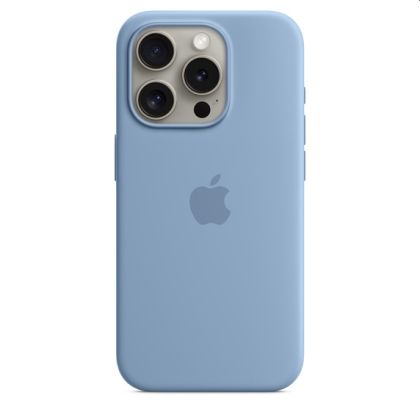 Case Apple iPhone 15 Pro Silicone Case with MagSafe - Winter Blue