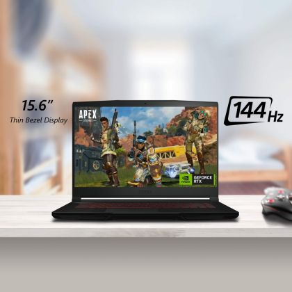 Laptop MSI Thin GF63 12VF, i7-12650H (10C/16T up to 4.70 GHz, 24 MB), 15.6" 1920x1080 AG, 144Hz, IPS-Level, 16GB DDR4 (8GBx2 3200MHz), 512GB NVMe PCIe SSD Gen4x4, RTX 4060 8GB GDDR6 , 1x 2.5" FREE, Intel WiFi 6, BT5.2, 3 cell, 52.4Whr, Red Backlit KBD, Bl