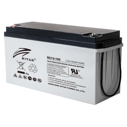 Оловна AGM батерия RITAR (DC12-150), 12V, 150Ah, F12/M8, За соларни системи