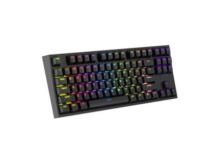 Keyboard Genesis Gaming Keyboard Thor 404 TKL Black RGB Backlight US Layout Brown Switch