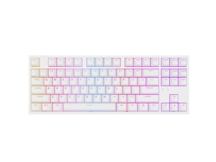 Keyboard Genesis Gaming Keyboard Thor 404 TKL White RGB Backlight US Layout Brown Switch