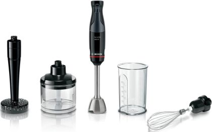 Пасатор Bosch MSM4B623, SER4, Blender, ErgoMaster, 1000 W, Dynamic Speed Control, QuattroBlade System, Included Blender, Chopper, ProPuree, Stainless steel whisk & Measuring cup, Black, anthracite