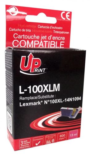 Ink cartridge UPRINT 14N1094, LEXMARK 100XL/Lex S305/S405/S505/S605/Pro705/Pro805, Magenta