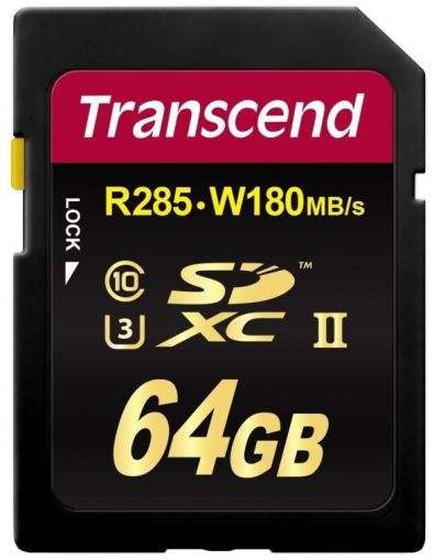 Memory Transcend 64GB SDXC Class3 UHS-II Card