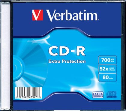 Media Verbatim CD-R 52X SC SINGLE WRAP 700MB EXTRA PROTECTION