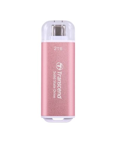 Hard disk Transcend 2TB, USB External SSD, ESD300P, USB 10Gbps, Type C, Pink