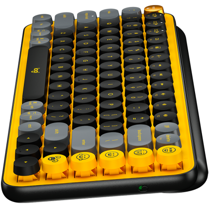 LOGITECH POP Keys Bluetooth Mechanical Keyboard - BLAST YELLOW - US INT'L