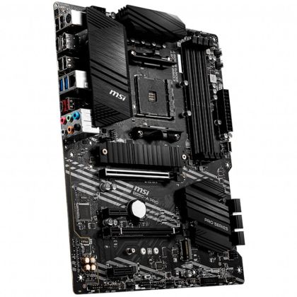 MSI B550-A PRO,ATX, Socket AM4,AMD B550 Chipset,4 DIMMs,Dual Channel DDR4 up to 4400+(OC)MHz,1x PCIe 4.0/3.0 x16 slot,2x M.2 slots,2x USB 3.2 Gen 2 (1x Type-C),2x USB 3.2 Gen 1,4x USB 2.0,1x HDMI,1x DP,1G LAN,7.1 Audio,3y warranty