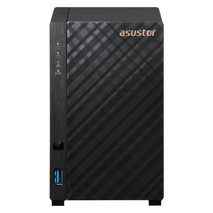 Stocare de rețea Asustor AS1102TL, NAS cu 2 locații, Realtek RTD1619B, Quad Core, 1,7 GHz, 1 GB DDR4 (neextensibil), 1 GbE x1, USB 2.0 x1, USB3.2 Gen1 x1, WOW (Wake on WAN), Modul Sleep System