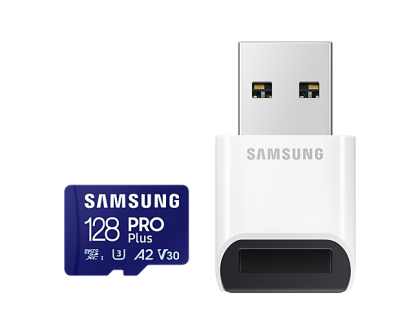 Memory card Samsung PRO Plus microSD Card (2023), 128GB, Adapter, USB reader