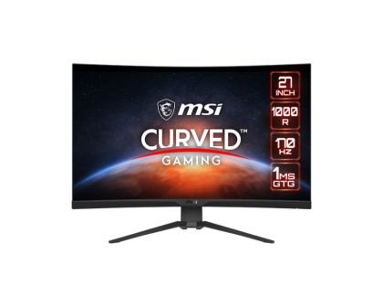 Монитор MSI MAG 275CQRF-QD, 170Hz, 27", 1ms, 2560x1440 WQHD, QUANTUM DOT, 1000R Curve, Rapid VA, 300 nits, 4000 : 1, Adaptive sync, 2x HDMI, 1x DisplayPort, 1x USB Type-C (DP alt. w/ PD Charging 15W), HEIGHT ADJUSTMENT 130mm, VESA 100, 9S6-3CD24T-001