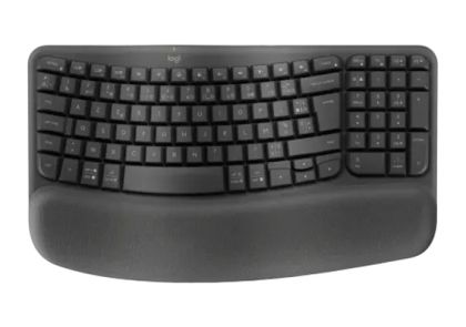 Keyboard Logitech Wave Keys wireless ergonomic keyboard - GRAPHITE - US INT`L - 2.4GHZ/BT - N/A - INTNL-973 - UNIVERSAL