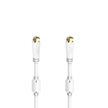 Hama SAT Connection Cable, F-Plug - F-Plug, Gold-Plated, 1.5 m, 100 dB, 205251