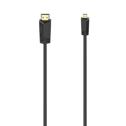 Hama HDMI Cable, Plug Type-A - Plug Type-D (Micro), Ethernet, 2 m, 74259