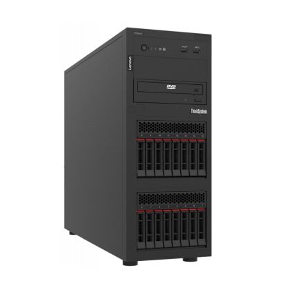 Сървър Lenovo ThinkSystem ST250 V2 Xeon E-2356G (6C, 3.2GHz, 12MB Cache/80W), 1x32GB, O/B, 2.5" HS (8), 5350-8i, HS 750W Titanium, XCC Enterprise, No DVD