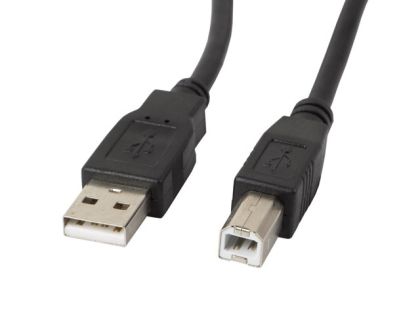 Cable Lanberg USB-A (M) -> USB-B (M) 2.0 ferrite cable 1m, black