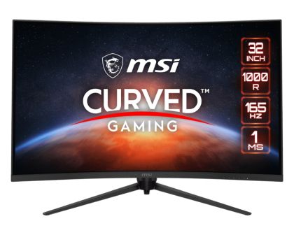 Монитор MSI G321CQP E2, 31.5", 170Hz, 1ms, VA, 2560x1440 WQHD, Curve 1000R, Adaptive sync, Less Blue Light Pro, Console Mode, 2500:1, 100M:1, 1x DP, 2x HDMI 2.0b (CEC Profile Sync), Tilt, Swivel, Pivot, Heigh adj. 90mm, PIP and PBP, Windows 11 Auto HDR su