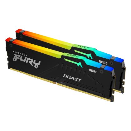 Памет Kingston FURY Beast RGB 64GB (2x32GB) DDR5 - KF560C30BBAK2-64