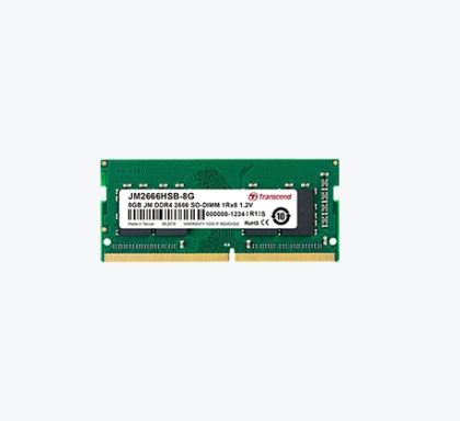 Memory Transcend 8GB 260pin SO-DIMM DDR4 2666 1Rx8 1Gx8 CL19 1.2V