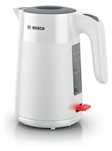 Електрическа кана Bosch TWK2M161, MyMoment Plastic Kettle, 2400 W, 1.7 l, Cup indicator, Limescale filter, Triple safety function, White