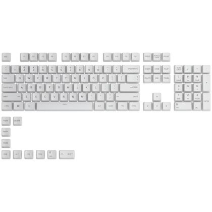 Капачки за клавиатура Glorious - 114 PBT Arctic White