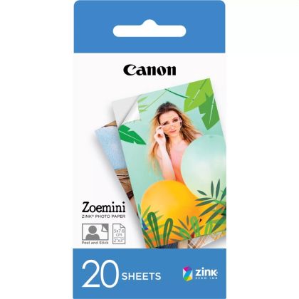 Paper Canon Zink Paper ZP-203020S 20 Sheets (5 x 7.6 cm) for Zoemini Portable Printer
