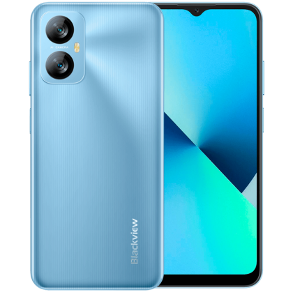 Blackview A52 Pro 6/128GB, 6.5inch 720x1600 20:9 HD+ IPS, Octa-core,5MP Front/13MP, Battery 5180mAh, Type-C, Android 13, Fingerprint, Dual SIM, 3 SD card slots, Blue