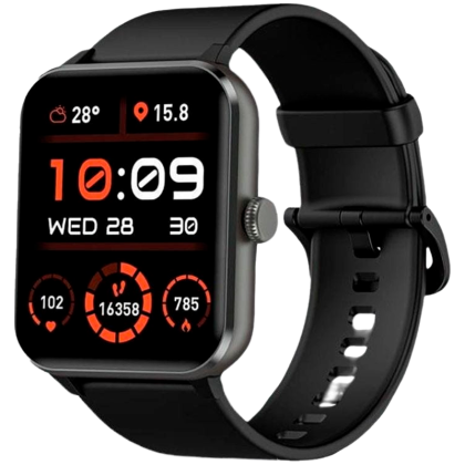 Blackview R50, 1.85-inch TFT HD, 350mAh Battery, 24-hour SpO2 Detection + Heart Rate Monitoring, Calls and SMS notification, Black