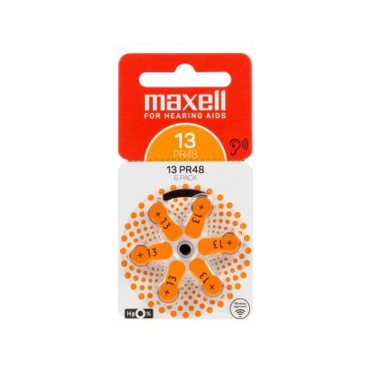 Zink Air battery MAXELL ZA13 6pcs. button for Hearing aids
