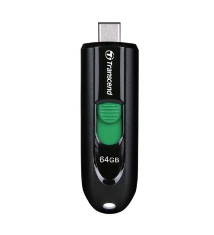 Memory Transcend 64GB, USB3.2, Pen Drive, Type-C, Capless, Black