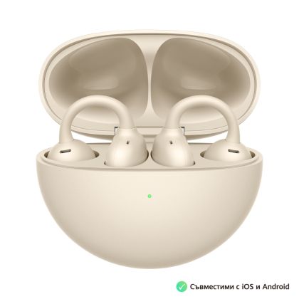 Headphones Huawei FreeClip Dove-T00 Beige, Bluetooth 5.3, 20Hz - 20 KHz, 55mAh