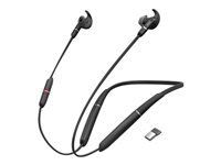 JABRA Evolve 65e UC Earphones with mic in-ear behind-the-neck mount Bluetooth wireless USB noise isolating