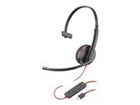 HP Poly Blackwire C3210 Blackwire 3200 Series headset on-ear wired active noise canceling USB-C black BULK