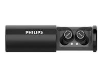 Philips Action Fit True Wireless in-ear headphones, IPX5 waterproof, Portable charging case, UV cleaning. Place earpieces in charge