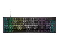 Corsair K55 CORE RGB Gaming Keyboard - Black, Fully customizable ten-zone RGB backlight, dedicated media control buttons, EAN:0840006666547