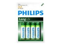 PHILIPS battery long life AA 4TK/PK