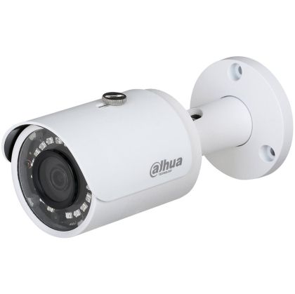 Dahua IP camera 2MP, Bullet Water-prof, 1/2.7" CMOS, 1920×1080 Effective Pixels, 25fps@1080P, Focal Length 2.8mm, Max IR distance 30m, 0.08Lux/F2.0, 0Lux/F2.0 IR on , DC12V, PoE, 5.5W, IP67.